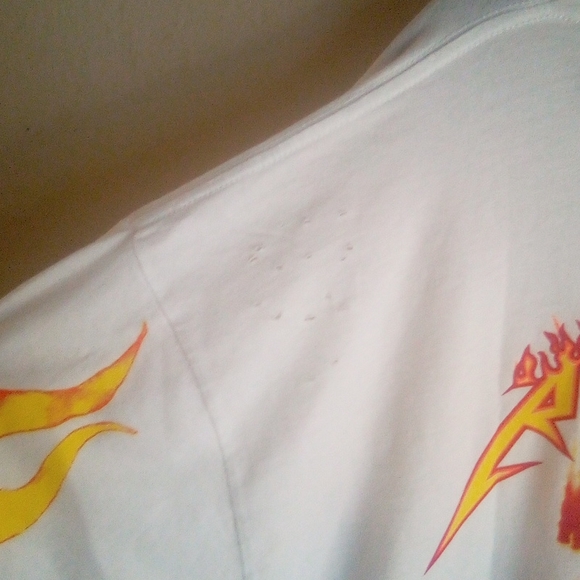 Nwot Rockstar Sushi Heavily Distress Flame Graphic Tee - Picture 16 of 17